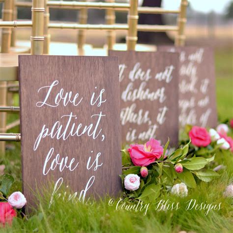 love is patient signs for wedding|creative wedding welcome signs.